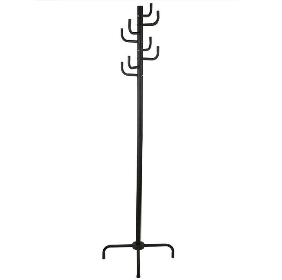 White Powder-Coated Coat Rack - Freestanding Hat and Coat Stand with 8 Hooks. 19.68" x 19.68" x 72.44" HAOG - HAOG