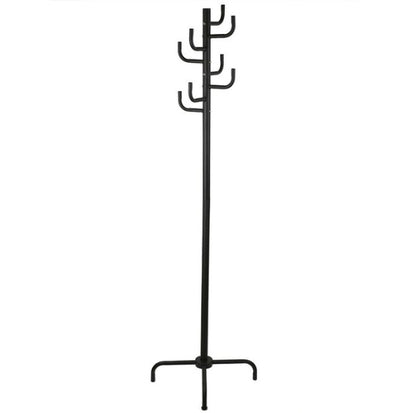 White Powder-Coated Coat Rack - Freestanding Hat and Coat Stand with 8 Hooks. 19.68" x 19.68" x 72.44" HAOG - HAOG