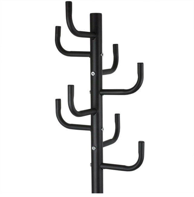 Gray Coat Rack - Freestanding Hat and Coat Stand with 8 Hooks. 19.68" x 19.68" x 72.44" HAOG - HAOG