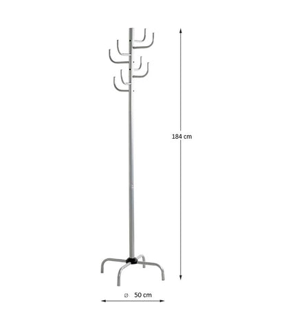 Gray Coat Rack - Freestanding Hat and Coat Stand with 8 Hooks. 19.68" x 19.68" x 72.44" HAOG - HAOG