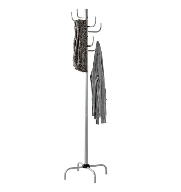 Gray Coat Rack - Freestanding Hat and Coat Stand with 8 Hooks. 19.68" x 19.68" x 72.44" HAOG - HAOG