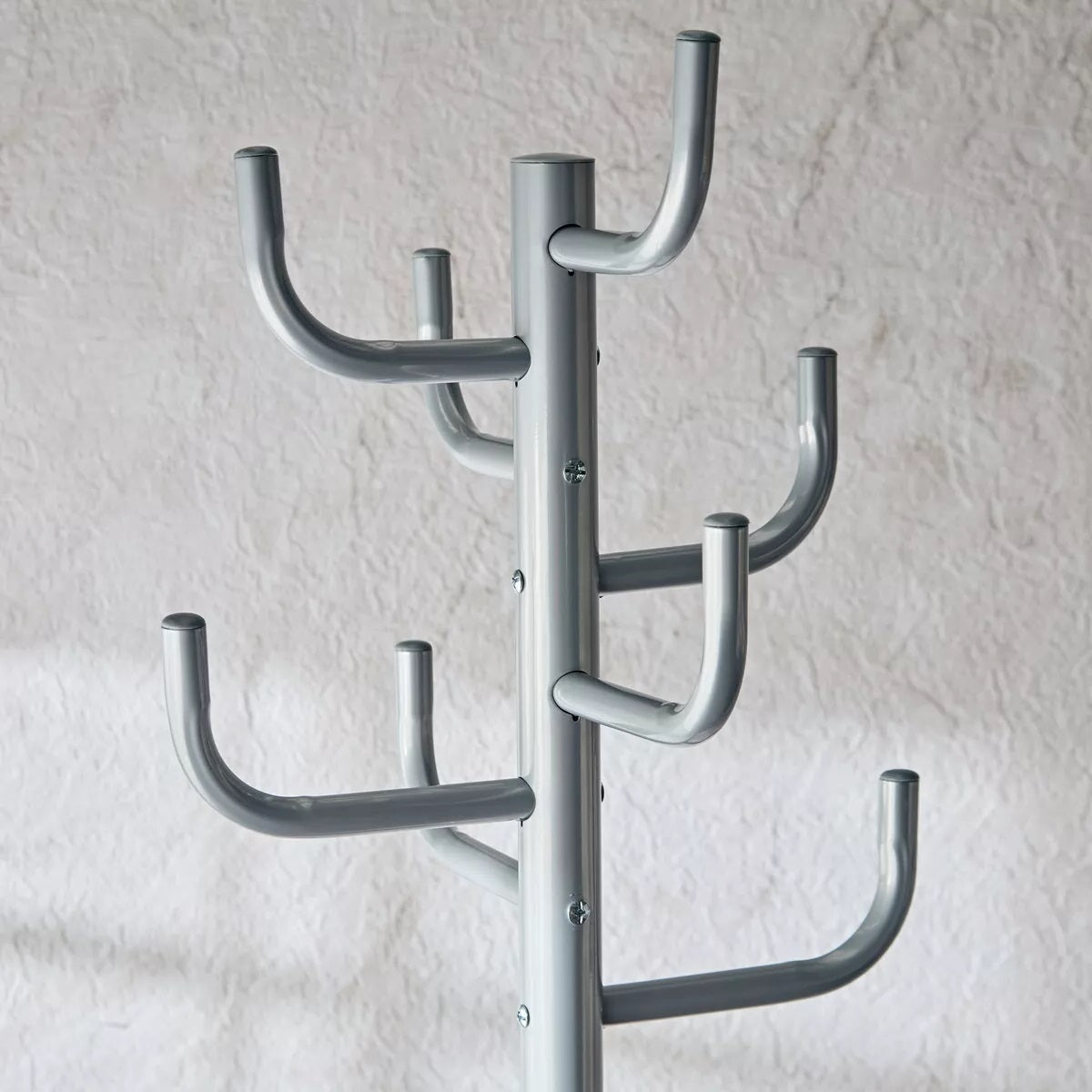 Gray Coat Rack - Freestanding Hat and Coat Stand with 8 Hooks. 19.68" x 19.68" x 72.44" HAOG - HAOG