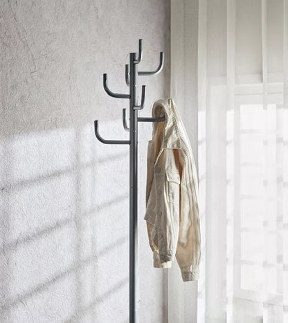 Gray Coat Rack - Freestanding Hat and Coat Stand with 8 Hooks. 19.68" x 19.68" x 72.44" HAOG - HAOG